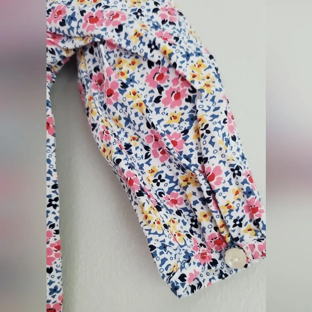 Ralph Lauren Floral Kids Shirt with Ruffle Scallop Collar Size 6 Months